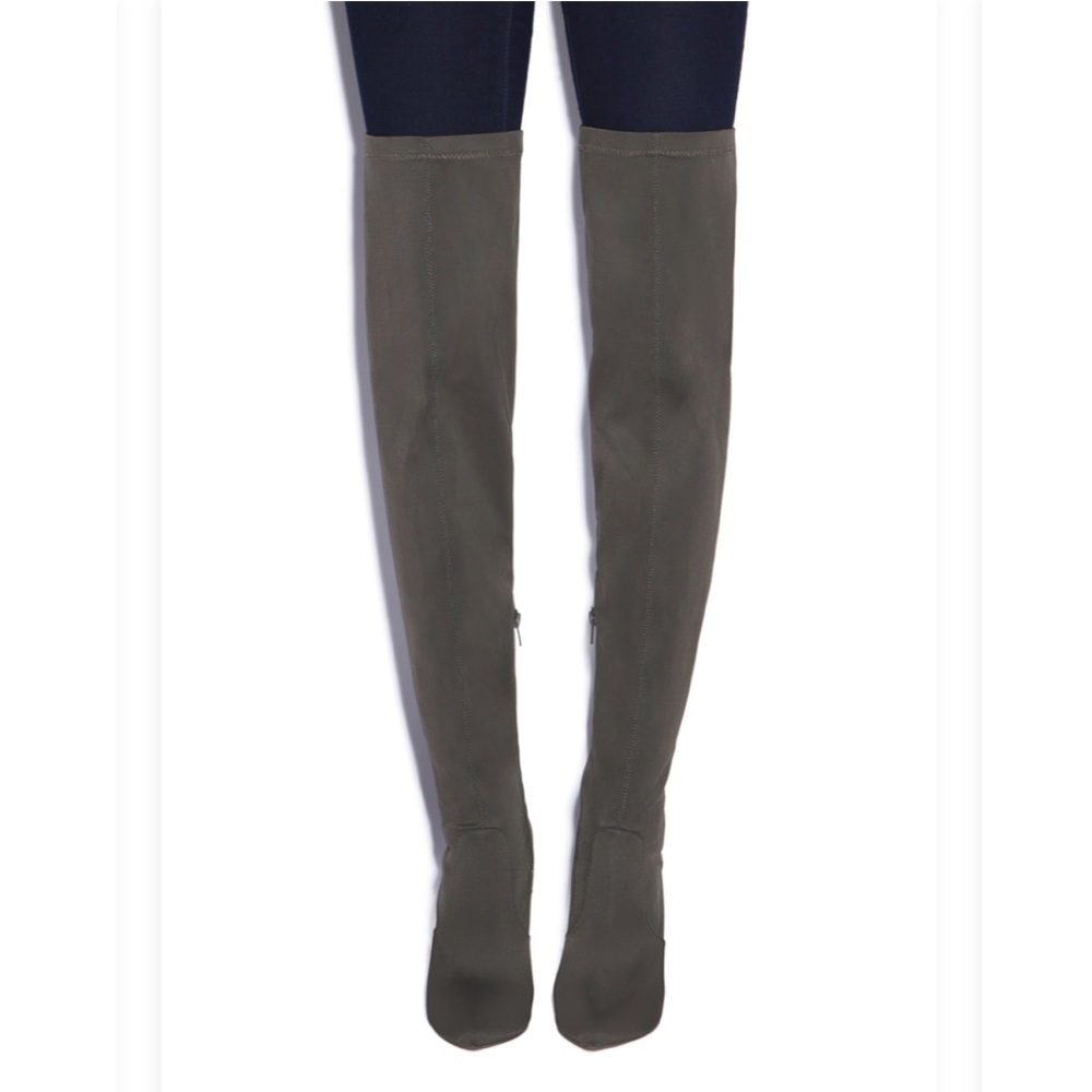 Olive Over the Knee Boots - Picture 3 of 7